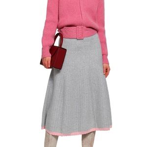 Victoria Beckham ribbed wool blend skirt